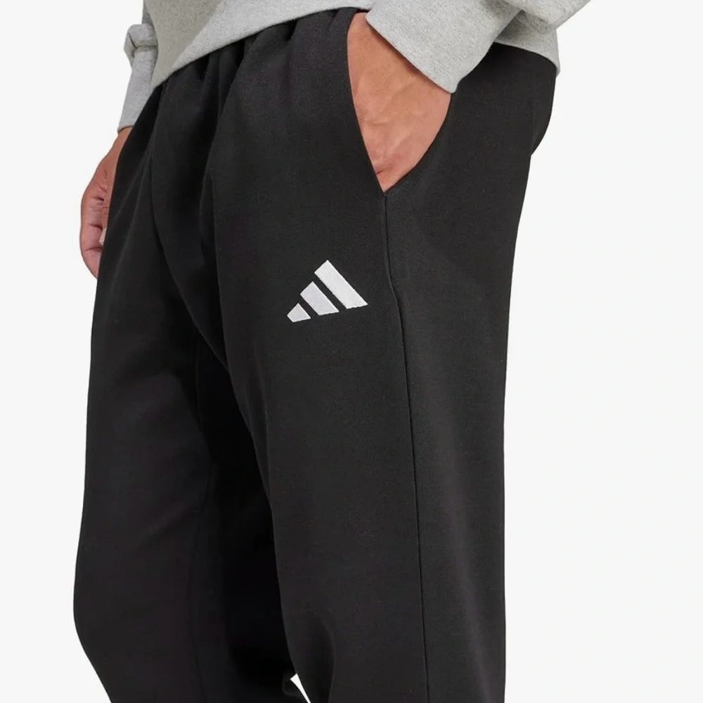 Adidas Men’s Essentials Regular Fit Jogger Feel Cozy Pants Tapered Leg Black 2XL